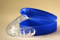 Retainer in Blue Case Hannah Orthodontics