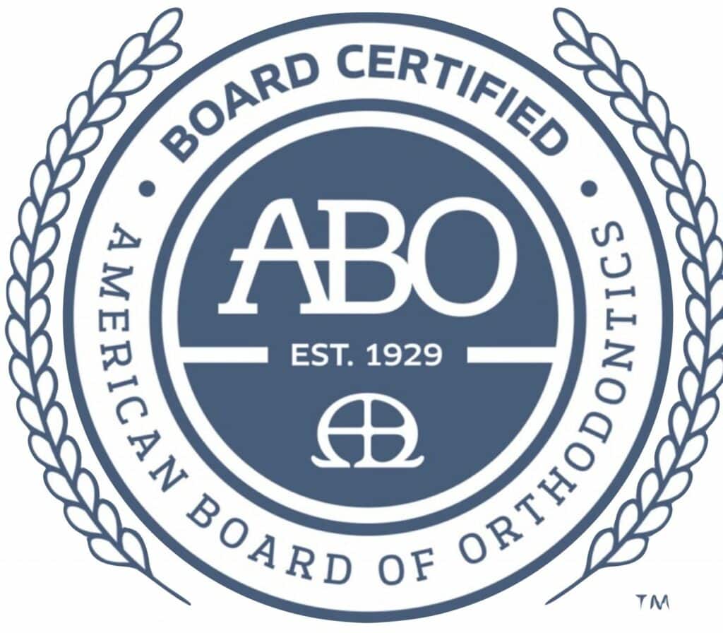 ABO logo Hannah Orthodontics in Olathe, Lenexa, Kansas City, Louisburg, and Emporia, KS